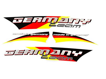 Fahrrad Dekor Satz Aufkleber Rahmen Frame Decal Sticker Team Germany Schwarz Rot Gold Label