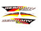 Fahrrad Dekor Satz Aufkleber Rahmen Frame Decal Sticker Team Germany Schwarz Rot Gold Label