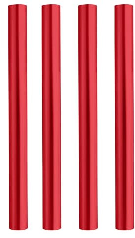 Azarxis Zeltstange Reparatur Set, Alu Zeltgestänge Reparaturset für Durchmesser 8.6-9.5mm (Rot - 4 Stück)