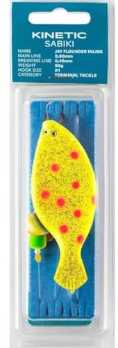 Kinetic Sabiki Jay Flounder Inline 120g #1 Yellow/Orange Dots
