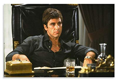 FINDEMO Scarface Klassisches Filmposter, Al Pacino, dekoratives Gemälde, Leinwand, Wandkunst, Wohnzimmer, Poster, Schlafzimmer, Malerei, 30 x 45 cm