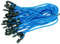 100 Stück Spannfix Planenspanner 18 cm, Ø 4 mm Blau - Spanngummi Expander mit Haken (100 Stück, Blau)
