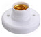 QOTSTEOS 2 Pcs de Douille pour Ampoule E27, Supports de Lampe E27 Douille de Base de Vis en Plastique Rond, Porte-Lampe Support Douille E27 Murale, Ronde Vis Titulaire Lumière Douille(Blanc)