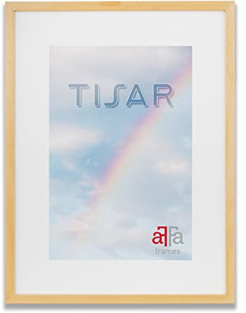 aFFa frames Tisar bilderrahmen Holz, photo frame, holzrahmen, Rahmen aus Holz mit Acrylglas, Natur bilderrahmen 30x40 cm