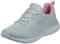 Skechers Damen Summits Good Taste Sneaker, Hellgraues Netzgewebe mit Lavendelbesatz, 43 EU