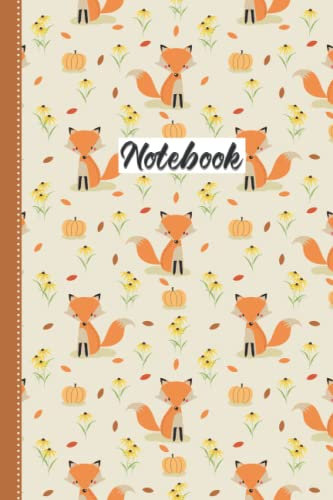 Foxes Notebook: Cute Baby Foxes Blank Lined Notebook: 110 Pages 6x9 Foxes Workbook For Teens Kids Students Girls For School College Writing Notes