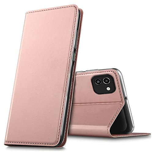 Verco Etui pour Samsung Galaxy A03, Coque Pochette Portefeuille pour Housse Samsung A03 avec Magnétique Fonction Wallet - Rose