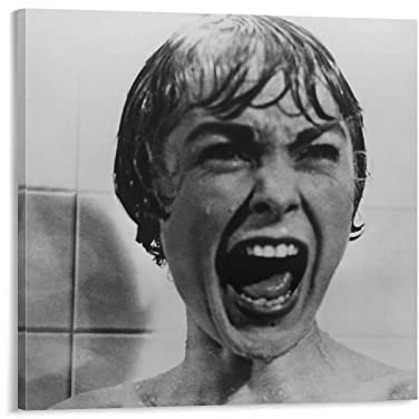 HAUHAU Psycho 1960 Filmposter (8) Leinwand Gemälde Poster Wandkunst Dekorative Bild Drucke Moderne Dekoration 40 x 40 cm