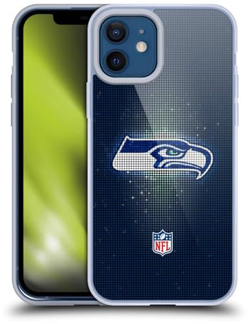Head Case Designs Licenciado Oficialmente NFL LED Obra de Arte de Seattle Seahawks Caso Funda de Gel Suave Compatible con Apple iPhone 12 / iPhone 12 Pro