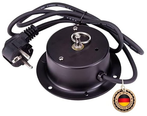 ETEC Professional SKM30 Motor für Spiegelkugel Discokugel Drehmotor bis 30cm mit Netzstecker – Veranstaltung Bühnenbeleuchtung Licht Party Disco Show DJ