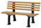 PROREGAL Gartenbank Antigua | 2-Sitzer | Holzoptik | HxBxT 74x120x54cm | Witterungs- & UV-beständiger Kunststoff | Parkbank Sitzbank Außenbereich Garten Balkon Terrasse
