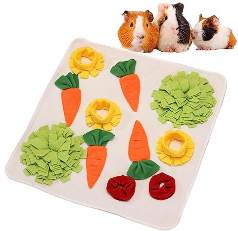 Futtermatte für Kaninchen, interaktives Haustierspiel, Langeweile und langsame Fütterung, rutschfest, Schnüffelmatte für Kaninchen, Chinchillas, Hasen, Hunde, Frettchen Zorq