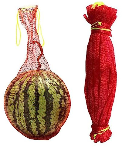 Voihamy Melonen-Hängematte für Spalier | 100 Stück verdicktes Melonengitter für den Garten - Hängende Wassermelonen-Netze, Taschen, Melonen-Hängematte zur Unterstützung des Gartenanbaus von elonen