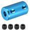 DMiotech 5–6mm Bohrung L25XD14 Starre Kupplung Welle Kupplung Verbindung Verbinder mit Schrauben Aluminium Legierung Motor Welle Anschluss für 3D Drucker Blau