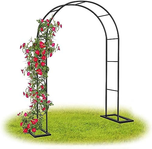 GueTTO Rosenbogen Hochzeitsbogen Gartenbogen Rankhilfe Torbogen Pergola aus Metall stabil wetterfest 200cm 180cm 160cm 140cm 120cm breit Rosenbogen Aus Edelstahl,W140cm x H230cm