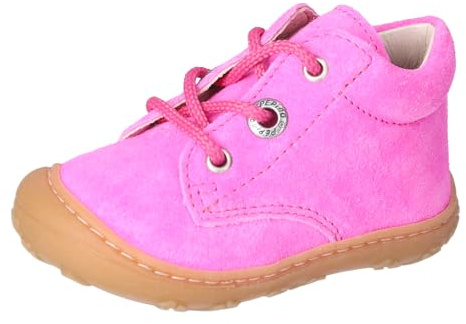 RICOSTA Mädchen Stiefel Cory, Baby und Kleinkinder Lauflernschuhe, Weite: Mittel, lose Einlage, schnürstiefel, Booties, Leder, neonpink (341), 22 EU