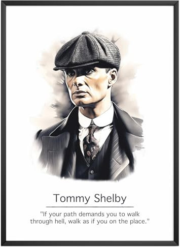 MJ-Graphics - Motivations Poster Thomas Shelby Motivationsspruch - Bild mit Peaky Blinders Zitat | Wandbild Din A3 in Galerie Qualität dickes Posterpapier - FineArt Kunstdruck ohne Bilderrahmen