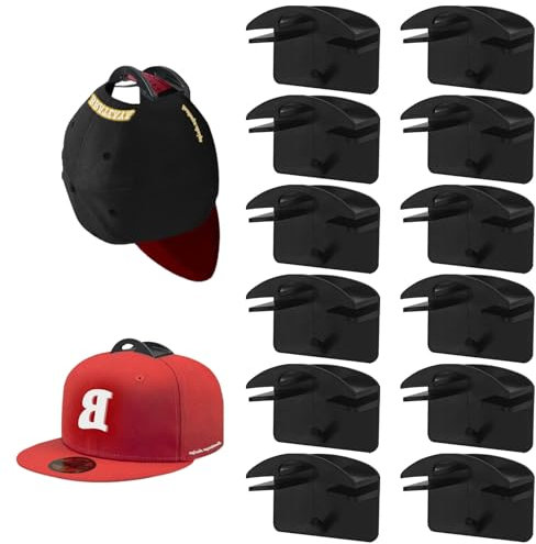 EACHPT Selbstklebende hut-halter,12 Stück Cap Halterung Wand,Minimalistischer Huthalter, Cap Halterung Wand,Selbstklebende Kappenhalter,Kappenhaken für die Wandmontage
