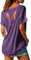Fisoew Sportshirt Damen Fitness Kurzarm Yoga T-Shirt Leicht Gym Sport Oberteile Locker(Lila, XL)