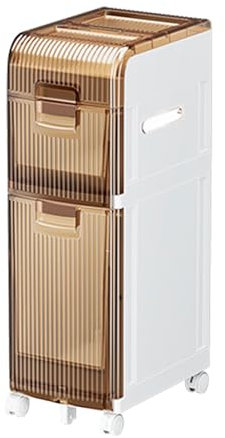 Armoire de rangement étroite en plastique,petite armoire de rangement salle de bain plancher d'angle, armoire latérale de toilette avec tiroir et roues,armoire d'angle haute autoportante qui s'adapte