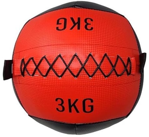 DONATIF Medizinball 3 kg Wall Ball Kunstleder für Training und funktionelles Training, Home Fitness