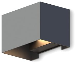 CALEX Venice Wandleuchte, für Außen & Innen, warmweißes Up & Down Licht, einstellbarer Lichtstrahl, wasserdicht, Anthrazit