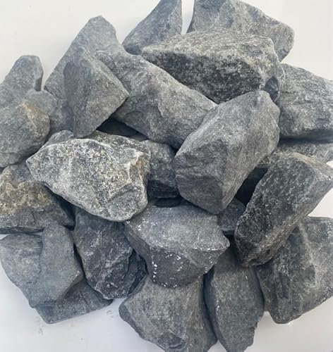 HCommerce Hochwertige vorgewaschene Saunasteine - DIABAS - passend für alle Saunaöfen, hitzebeständig, Körnung 40-80 mm (10 Kilogramm)