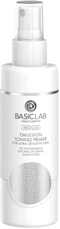 BasicLab Gesichtswasser – Emulgierender, tonisierender Primer für ultraempfindliche Haut 150 ml, Für hyperreaktive, sehr empfindliche Haut während der dermatologischen Behandlung