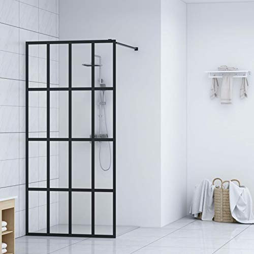 Rantry Cabina Doccia con Vetro Temperato Trasparente 80x195cm, Parete Doccia Fissa, Gruppo Doccia a Parete, Parete Doccia Scorrevole, Parete Doccia Walk-in per Bagno Decorazione da Mobili Camera