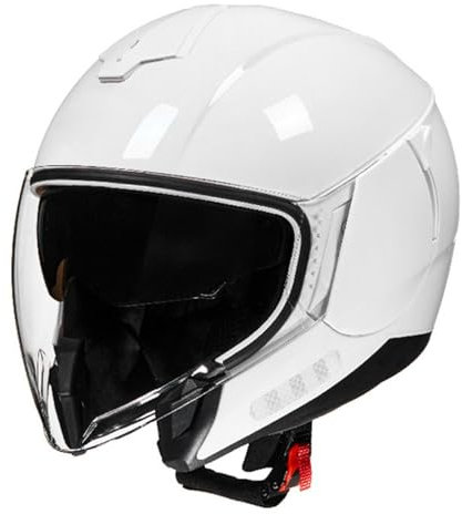 3/4 Motorradhelm Jet-Helm Für Männer Und Frauen Mit Sonnenblende – Motorradhelme Mit Straßenzulassung Für Elektrofahrräder Und Rennräder, ECE 22.06-Zugelassen 16,M=57~58cm
