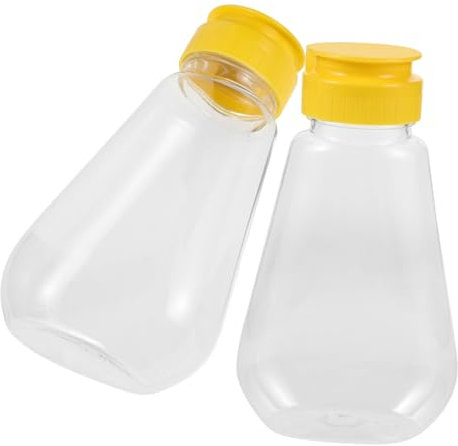 Mikinona 1 Set Honigflasche Ketchup Flaschen Senf Quetschflasche Honig Quetschflasche Olivenöl Flaschen Behälter Honig Quetschflasche Salatsaucen Spender Salatdressing