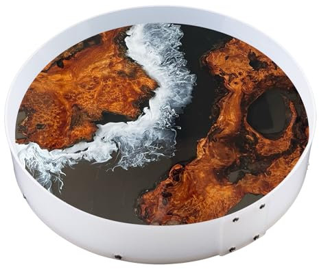 Stampo in resina grande rotondo profondo -Kalinta 45,7 cm riutilizzabile in resina epossidica stampi rotondi per orologio in resina, vassoio da portata, tavolino, bouquet di conservazione floreale