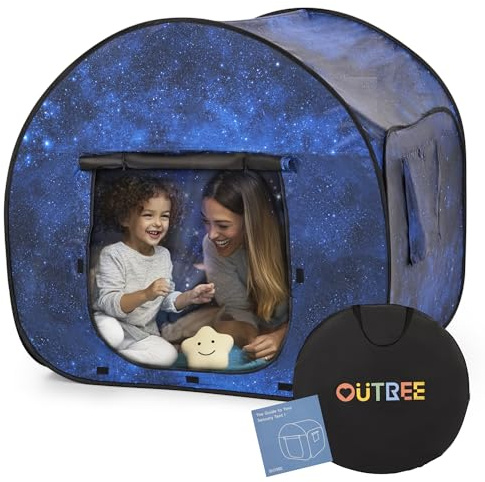 OUTREE Sensory Tent Extra Big 47*47in, Sensory Tent for Kids, Starry Night