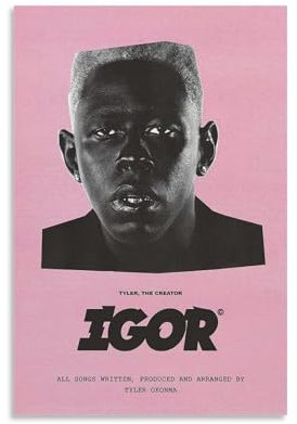 Tyler Poster The Creator, Musikalbum, Musikposter für Zimmer, ästhetische Leinwand, Wandkunst, Schlafzimmerdekoration, 40 x 60 cm