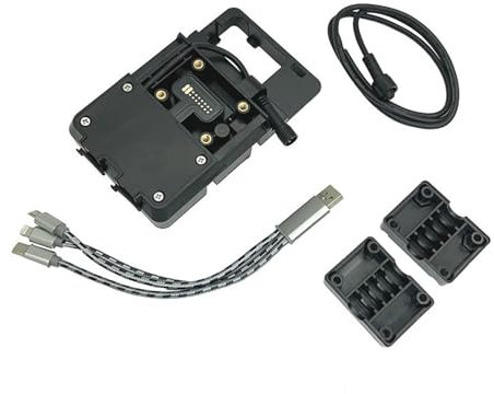 Soporte Teléfono Bici para BMW R1200R 2011 2012 2013 2014 Soporte De Navegación GPS para Teléfono Móvil con Manillar De Motocicleta con Carga USB Soporte Moto Movil(USB Charging)