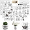 Rub On Sticker Home, 6 Stück A5 Rub On Aufkleber Familie, Rub On Folie Transferaufkleber, Rub On Zuhause, für Möbel, Glas, Holz, Scrapbooking, DIY Basteln Deko (Home)