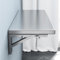 Bubinblau Klappbarer Wandtisch, Klapptisch aus Edelstahl 304, Schwebender Klapptisch, Für Das Home-Office Und Die Waschküche,Metallisch,120×40cm