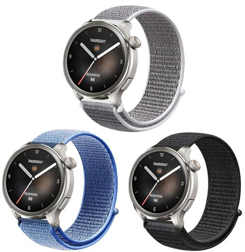 Harikiri Bracelet Compatible avec Amazfit Balance 46 mm, 22mm Nylon bracelet pour Amazfit GTR 2/GTR 2e/GTR 3/GTR 3 Pro/GTR 4/ GTR 2e/ GTR 47 mm/Amazfit Stratos/Stratos 2/2s/stratos 3/Pace/Falcon
