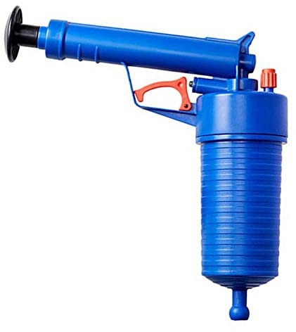Desatascador de inodoro, limpiador de bomba de drenaje, removedor de obstrucciones manual con 4 cabezales reemplazables, bomba limpiadora de drenaje de aire de alta presión for baño, cocina, bañera, i