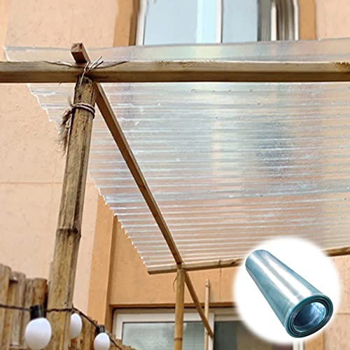 MARIYCH Klare Polycarbonat-Dachplatten, UV-geschützte Ersatzplatten für Gewächshäuser, Schuppen, Carports, 0,6 x 10 m