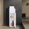 HUOLE Armoire d Angle avec Porte et Étagčres, Support pour Papier de Toilette étagčre réglable, Meuble de Salle de Bain, Armoire de Salle de Bain Colonne,20 * 18 * 78cm- Blanc