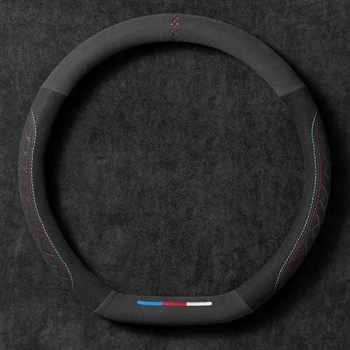 Lenkradbezug für BMW 2er Active Tourer U06 2022-2025, Lenkradabdeckung Auto Leder Lenkradbezug Rutschfest Steering Wheel Zubehör,B