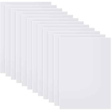 Mylar-Schablonenblätter, 12 Stück Mylar Folie Schablonen, 30,5 x 21,8 cm | Blanko Schablonenmaterial für DIY Handwerk Vorlage (Dicke 0.188mm)
