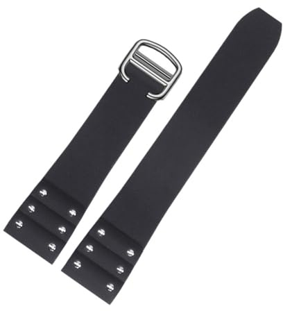 ewgrkba Kompatibel mit Cartier Santos Strap Silikonarmband Gummiarmband for Gummiband Schwarz Blau Armband 21mm