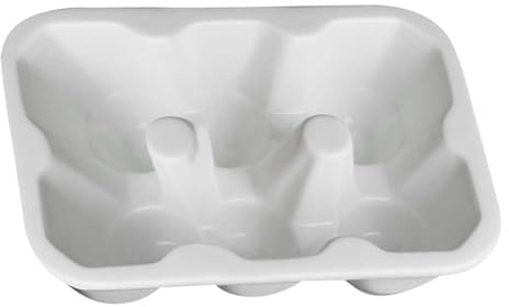 NOLITOY Plateau à Œufs pour Rangement Décoratif Blanc en Céramique 6 Compartiments et Sûr Réfrigérateur Cuisine