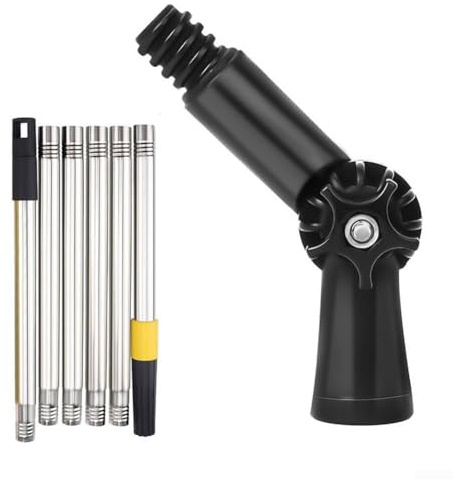 1 perche télescopique de 1.8 m pour rouleau de peinture avec un joint articulé pivotant pour accéder aux murs et aux coins hauts