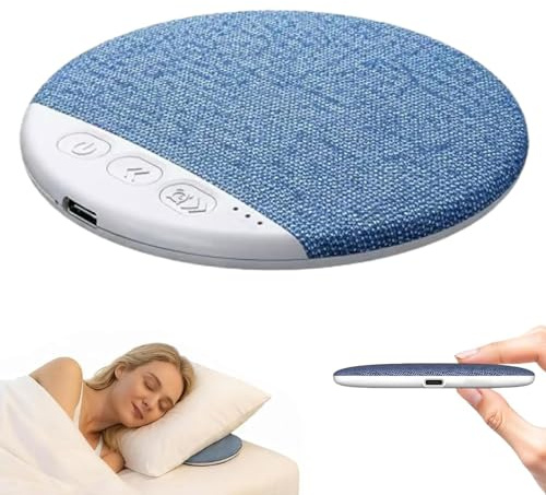 Ultra-Thin Bluetooth Pillow Speaker with Bluetooth 6.0, Bluetooth Pillow Speaker for Sleeping, Bone Conduction Under Pillow Speaker with Soothing Sounds & Sleep Timer for Side Sleepers & Deep Sleep