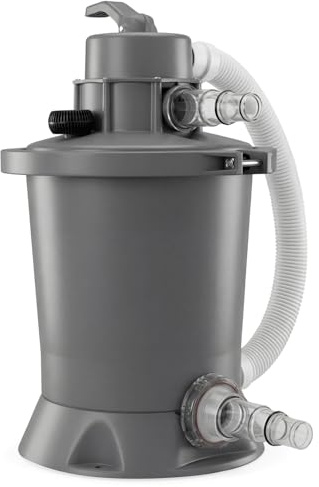 VirtuFit Système de filtration à sable 800 GPH (3028 l/h) - Pompe de filtration pour piscine - Raccord de 32 mm de diamètre - Pour piscine hors-sol - Avec valve multi-voies et fonction backwash