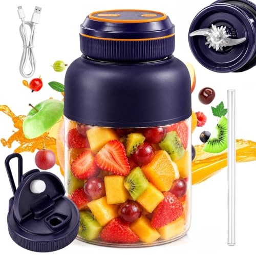 Cordless Juicer Blender Cup 1300ml Portable Rechargeable Smoothie Bottle | 38 Stainless Steel Blades, Rechargeable Cordless Design, Portable for Home Travel Office, Suitable for Smoothies and Juices