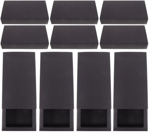 Boîte à Tiroir en Papier Kraft Noir, Lot de 12 Pièces | Boîtes D’emballage Compactes, pour Feuilles de Thé et Loisirs Créatifs, Format Léger